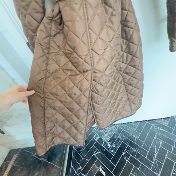 POLO RALPH LAUREN Shawl-collar Leather-trim Coat, Brown, LIKE NEW, Size Medium - Picture 6 of 9